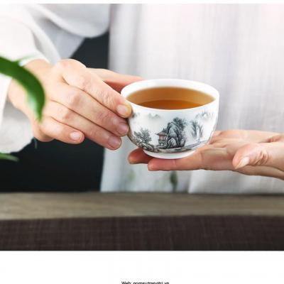 BỘ ẤM CHÉN HOA DÂY